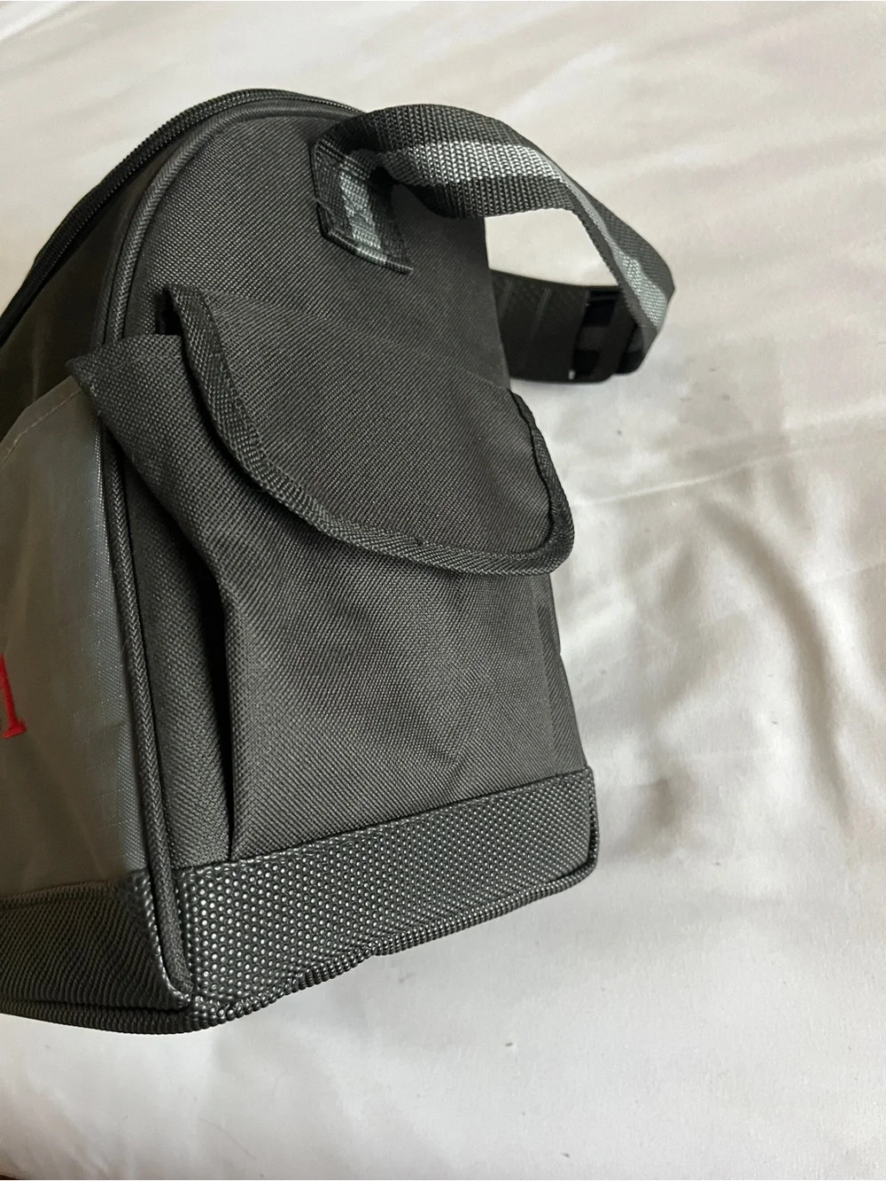 Dish Network Black Gray Insulated Lunch Bag Cooler Adjustable Strap Pockets